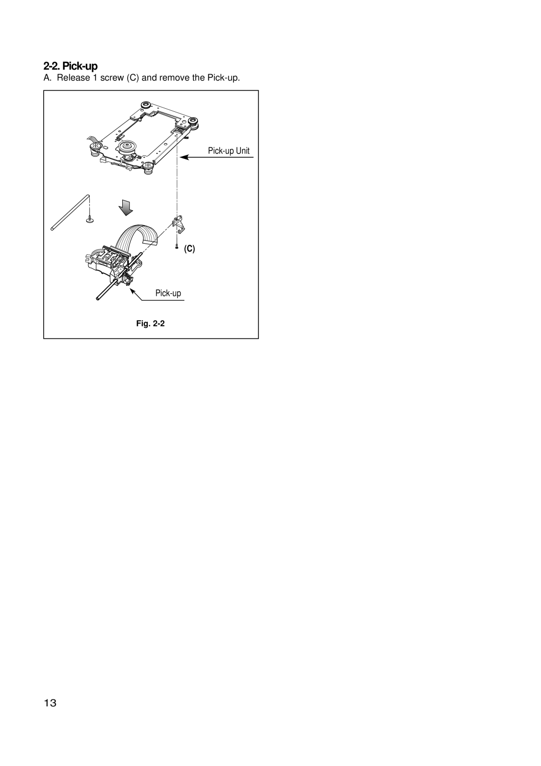 LG Electronics GSA-4165B, GSA-4168B, GSA-4167B service manual Pick-up 