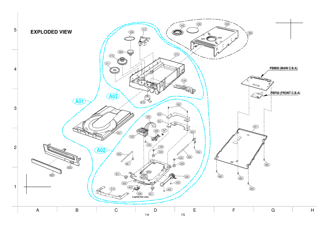 LG Electronics GSA-4167B, GSA-4168B, GSA-4165B service manual Exploded View 