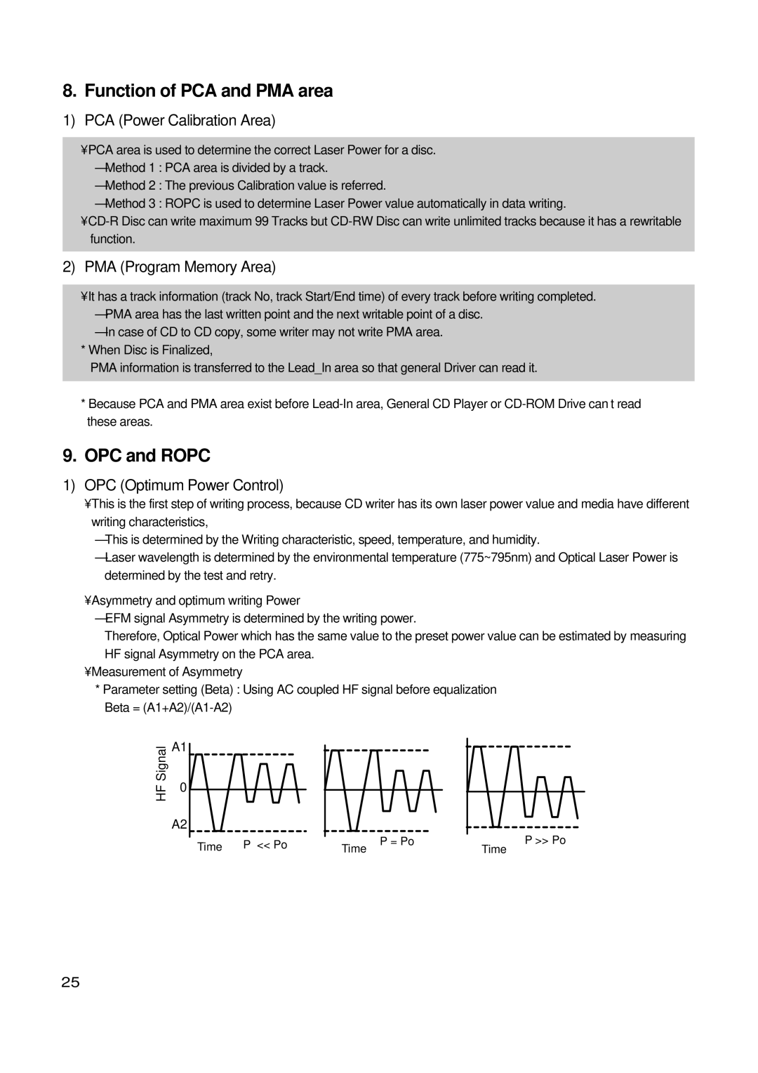 LG Electronics GSA-4168B, GSA-4165B, GSA-4167B service manual Function of PCA and PMA area, OPC and Ropc 