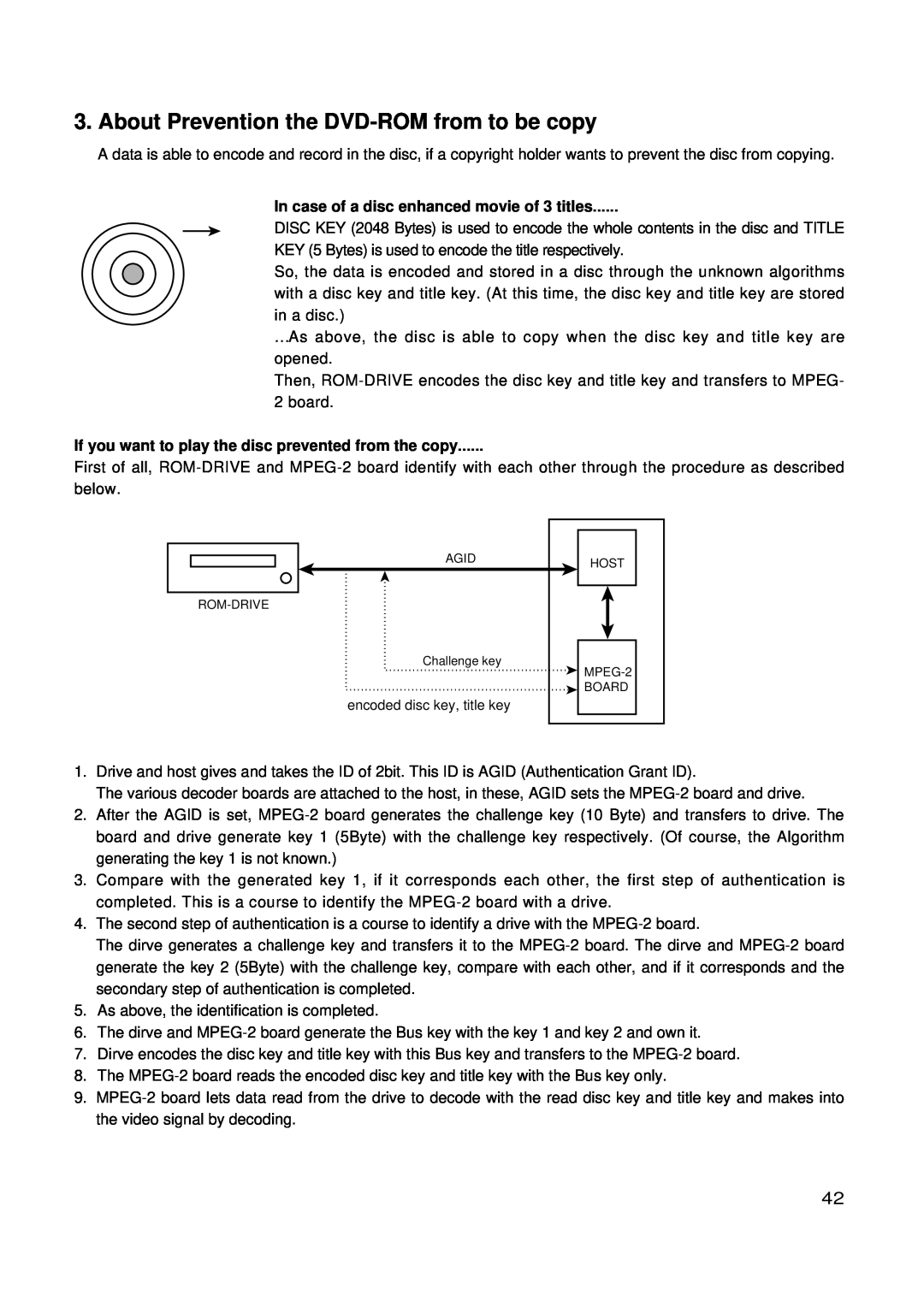 LG Electronics GSA-4167B About Prevention the DVD-ROM from to be copy, In case of a disc enhanced movie of 3 titles 