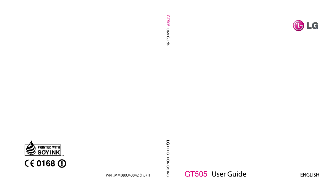 LG Electronics manual GT505 User Guide 