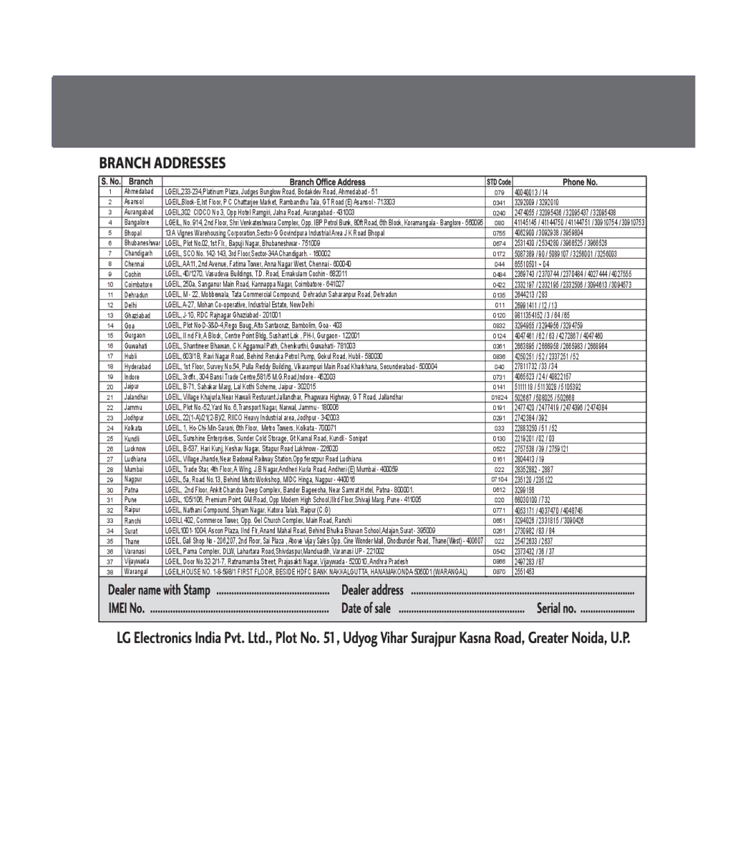 LG Electronics GT505 manual 40040013 