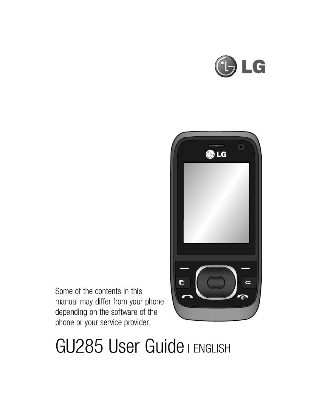 LG Electronics manual GU285 User Guide 