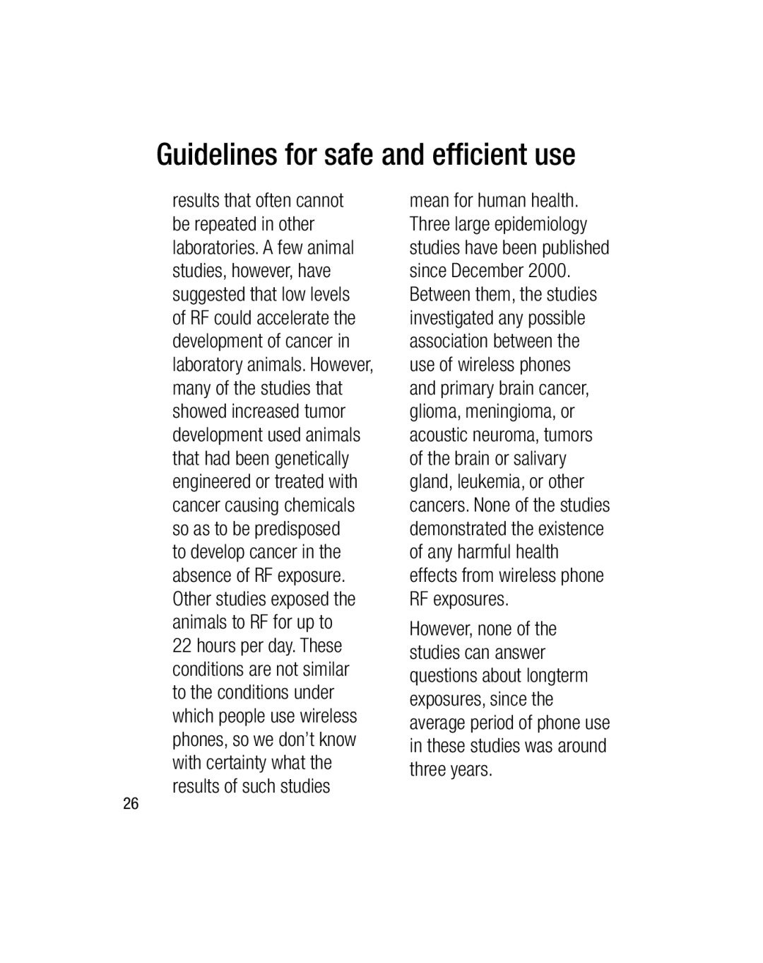 LG Electronics GU290V manual Guidelines for safe and efﬁcient use 