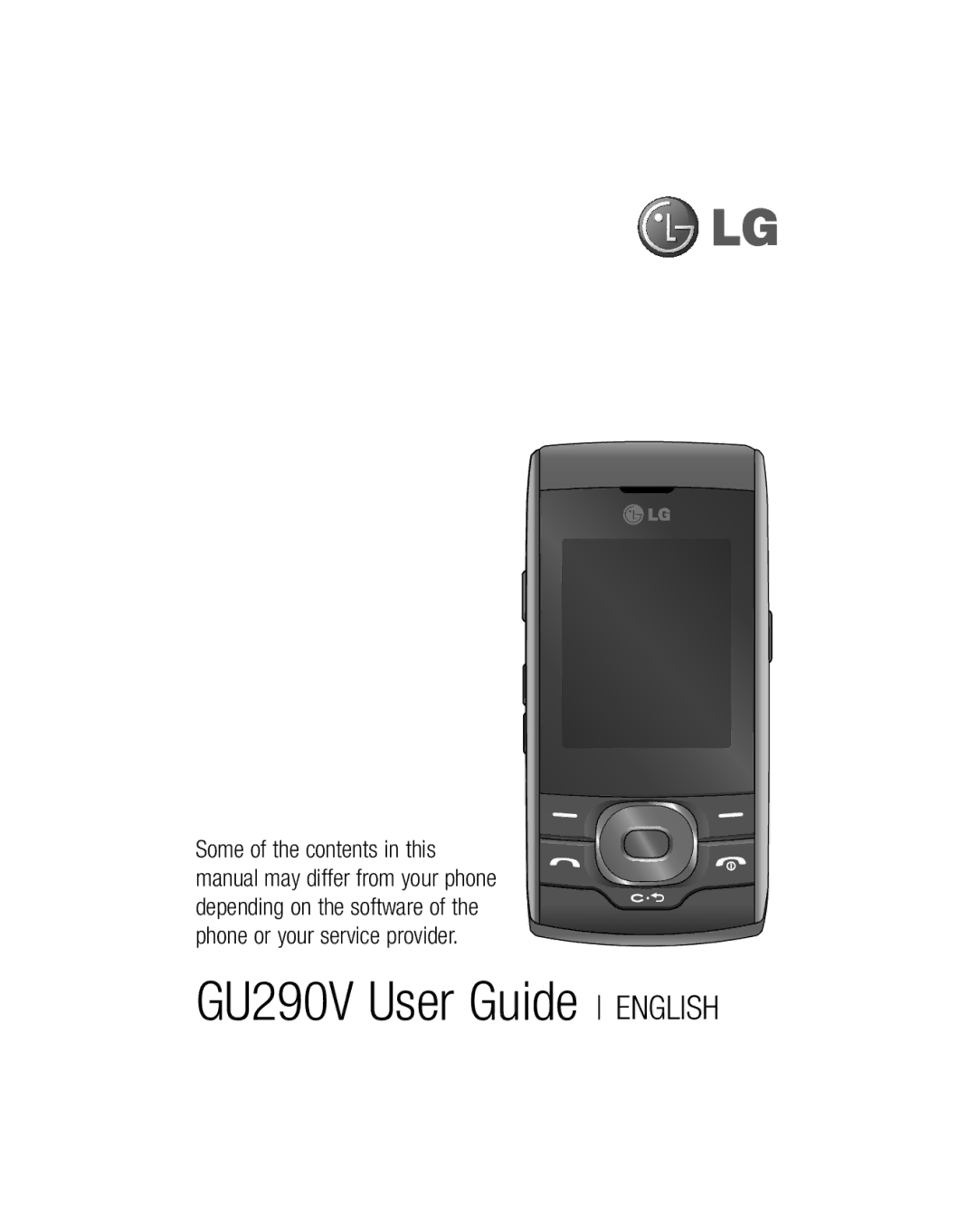 LG Electronics manual GU290V User Guide 