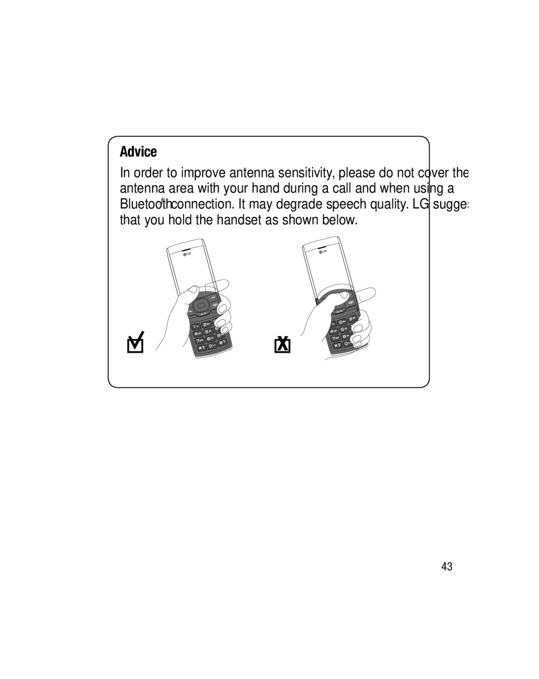 LG Electronics GU290V manual Advice 