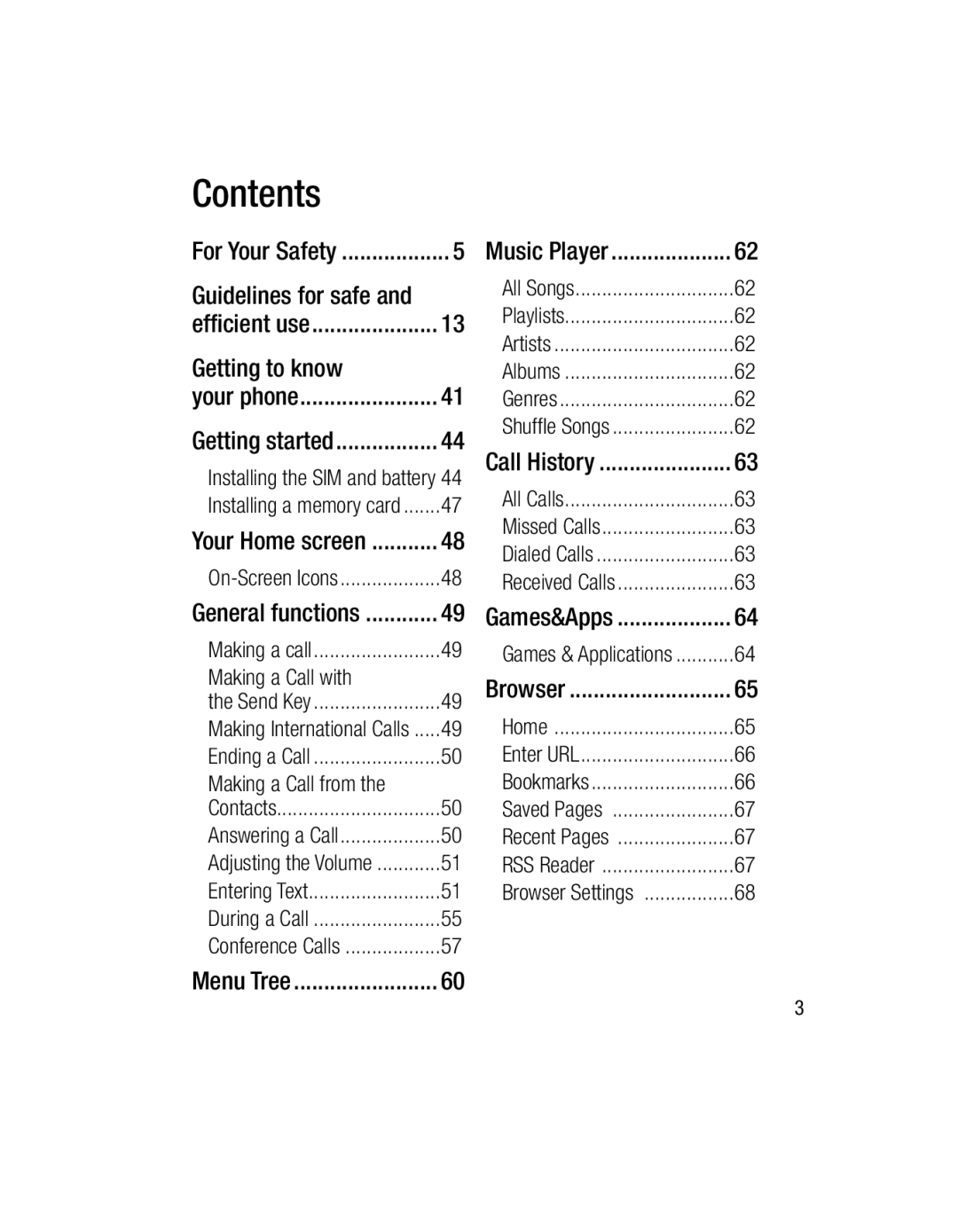 LG Electronics GU290V manual Contents 