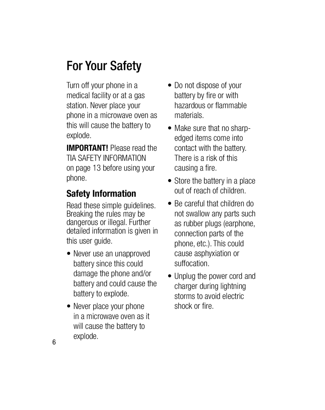 LG Electronics GU290V manual Safety Information, This user guide 