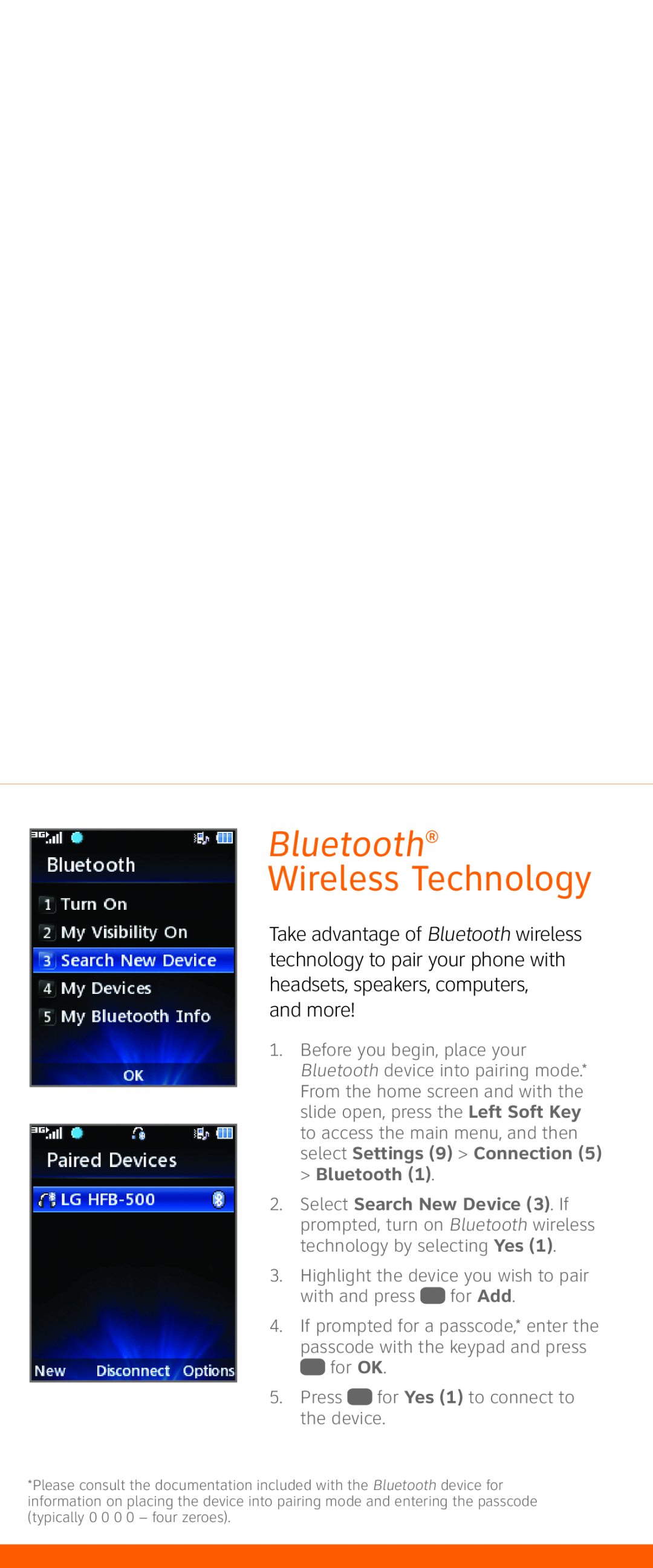 LG Electronics GU292 quick start Wireless Technology, and more, Bluetooth 