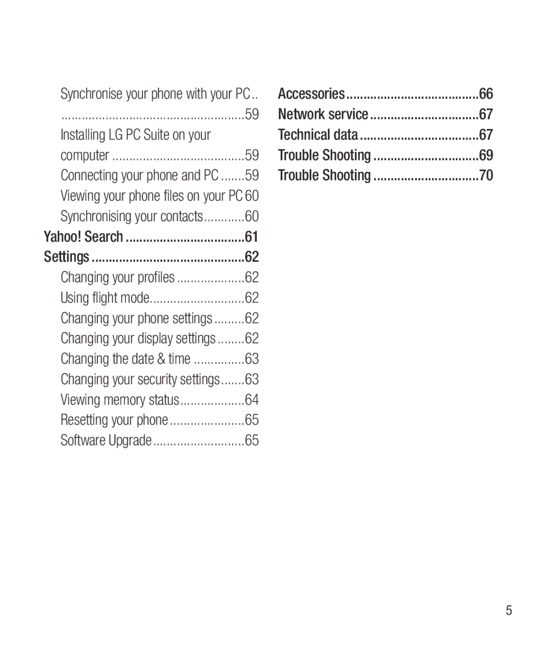 LG Electronics GW300 manual Synchronise your phone with your PC 