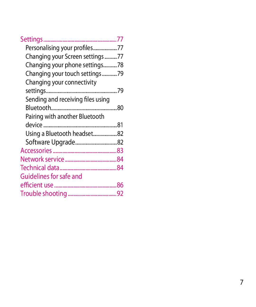 LG Electronics GW520 manual Changing your connectivity, Settings 