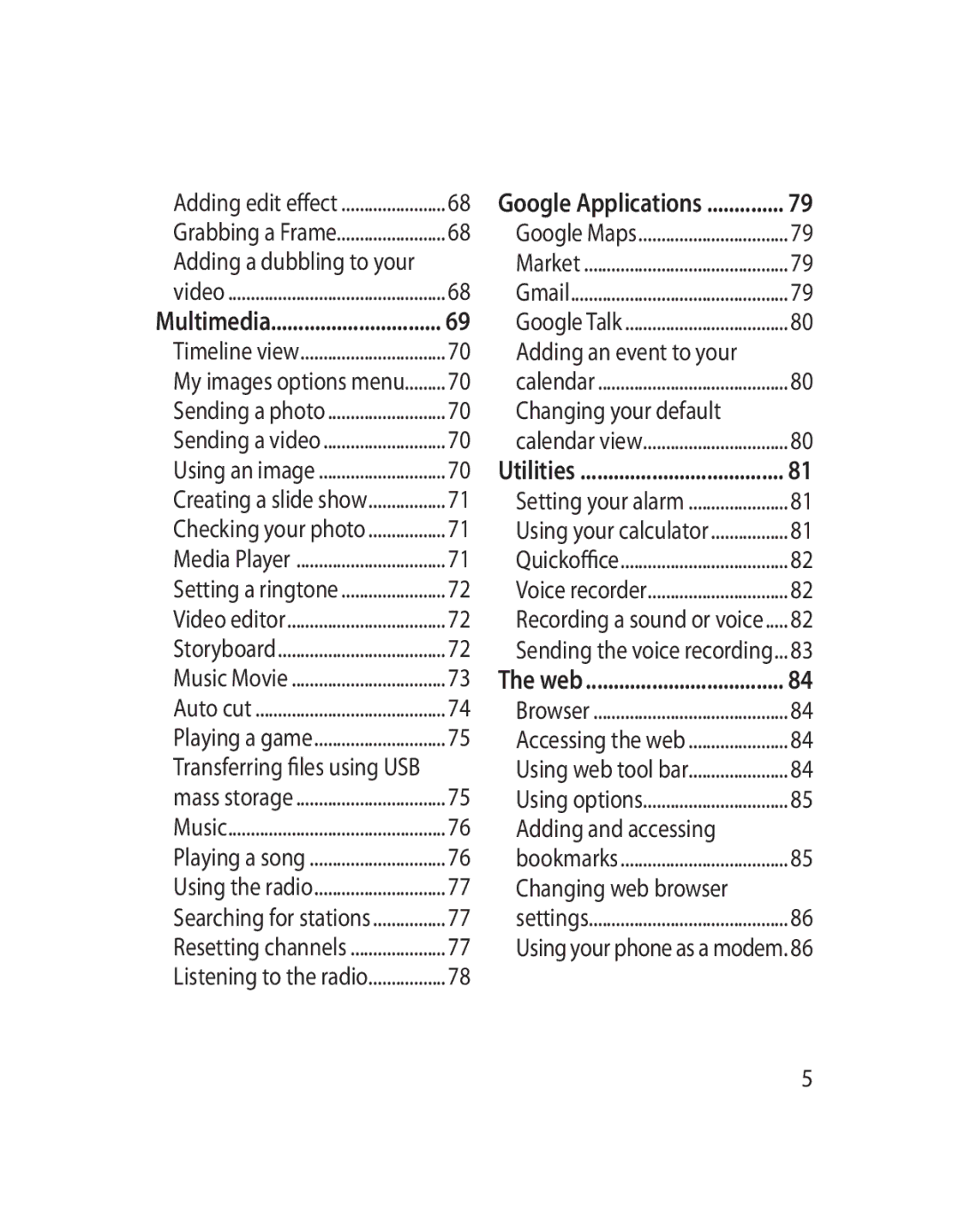 LG Electronics GW620 manual Changing your default, Adding and accessing 