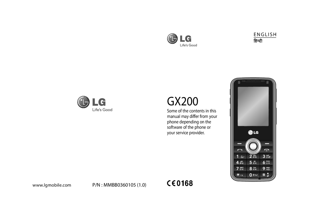 LG Electronics GX200 manual 