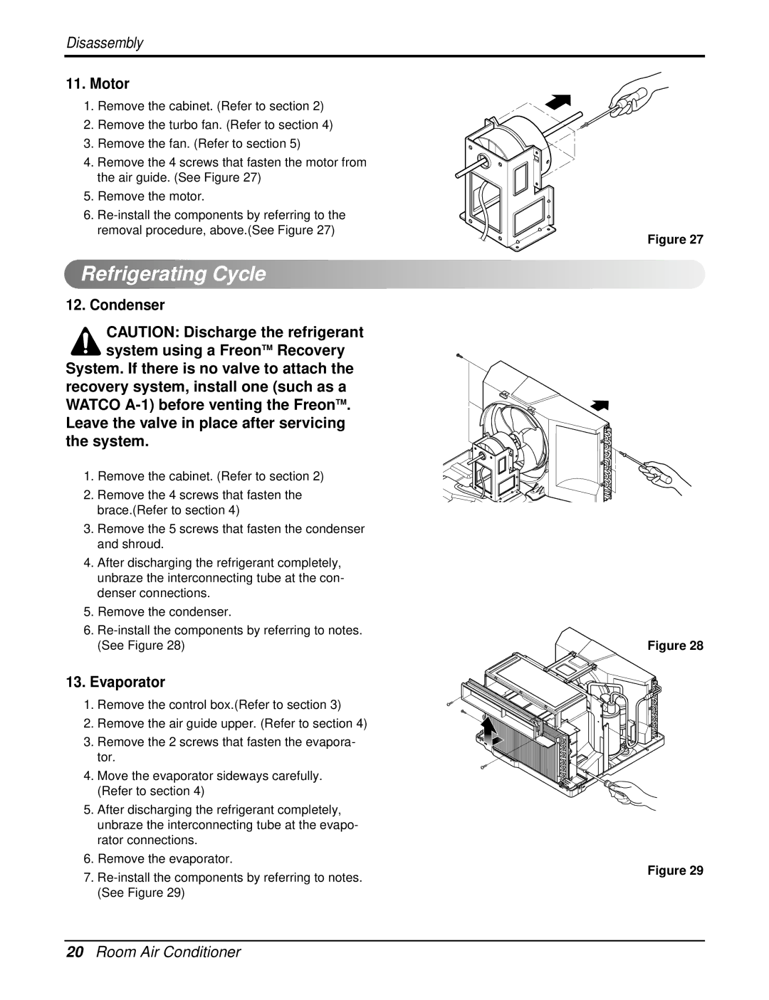 LG Electronics LWC183PLMD1, HB1803R, LWP1830WAL, LWP1820PDL, LWP1820PEL, LWC182PLMM0 Refrigerating Cycle, Motor, Evaporator 