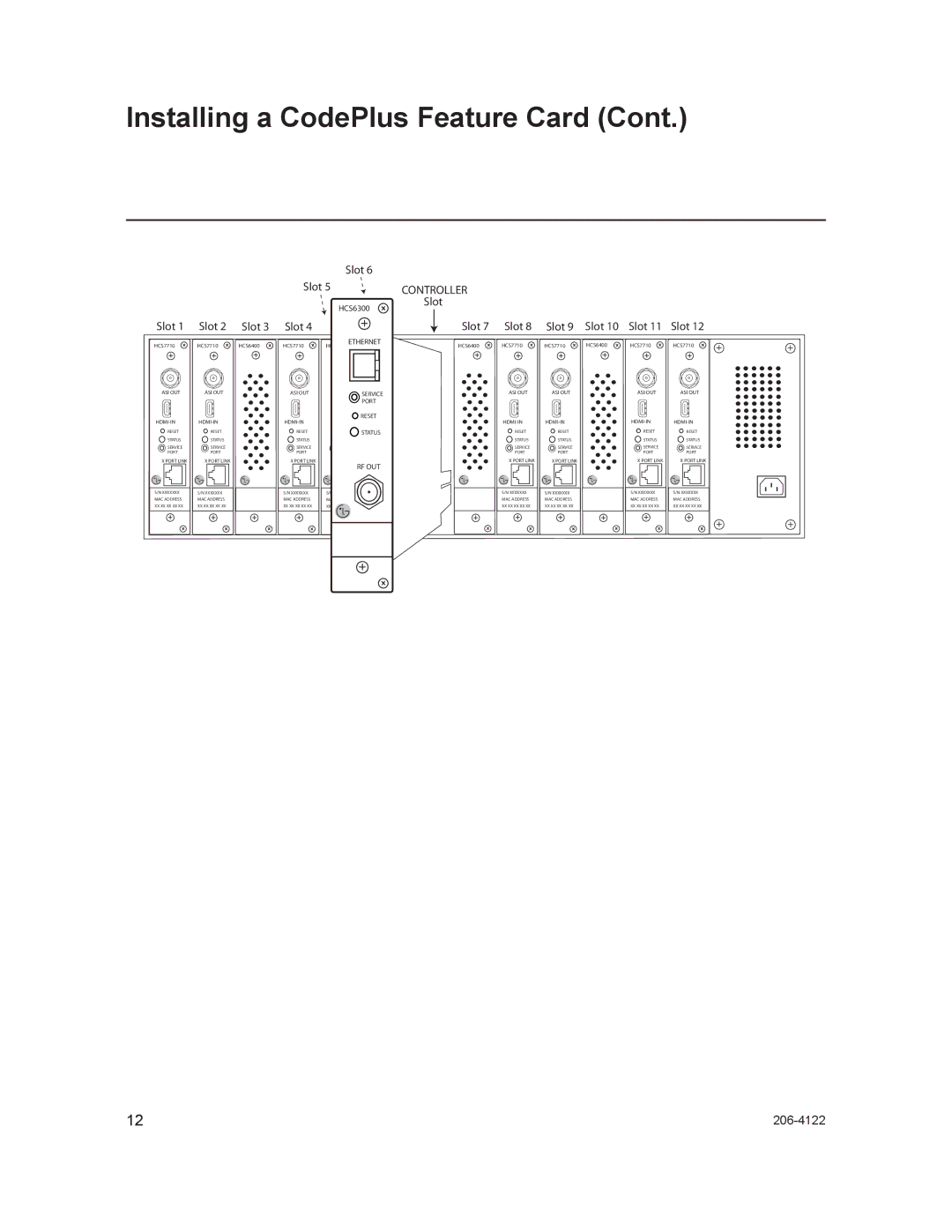 LG Electronics HCS6300 setup guide Slot 