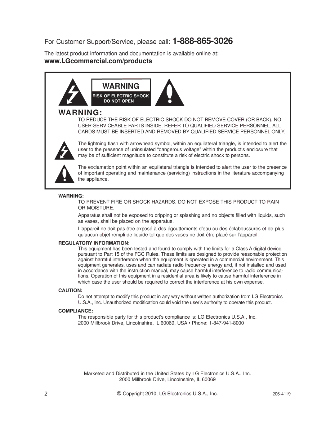 LG Electronics HCS6600 setup guide For Customer Support/Service, please call 