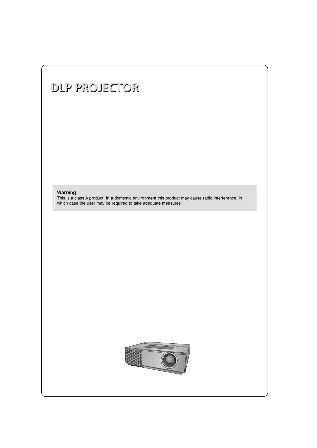 LG Electronics HS102 owner manual Dlp Projector 