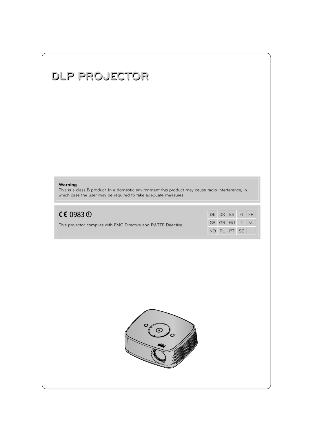 LG Electronics HX301G, HX300G owner manual DLP Projector 