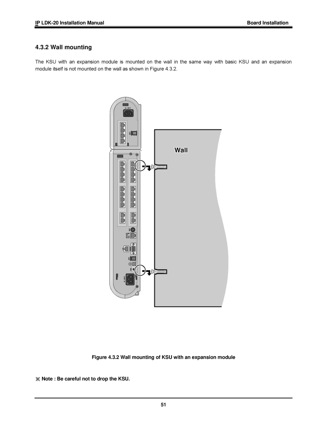 LG Electronics IP LDK-20 installation manual Wall mounting 