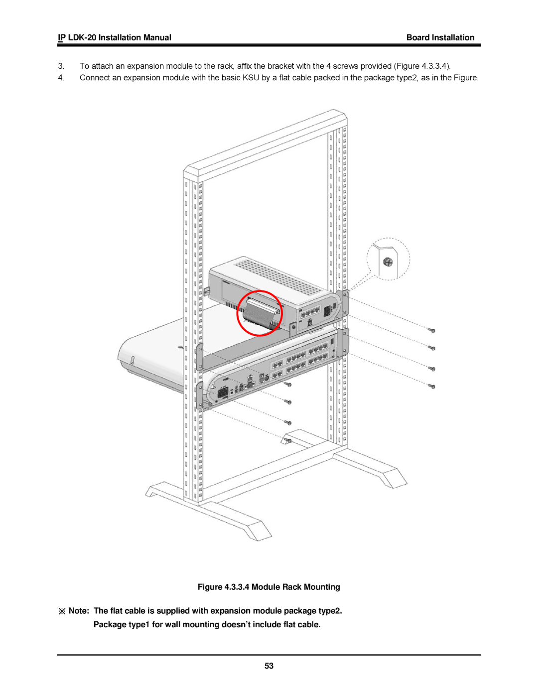 LG Electronics IP LDK-20 installation manual Module Rack Mounting 