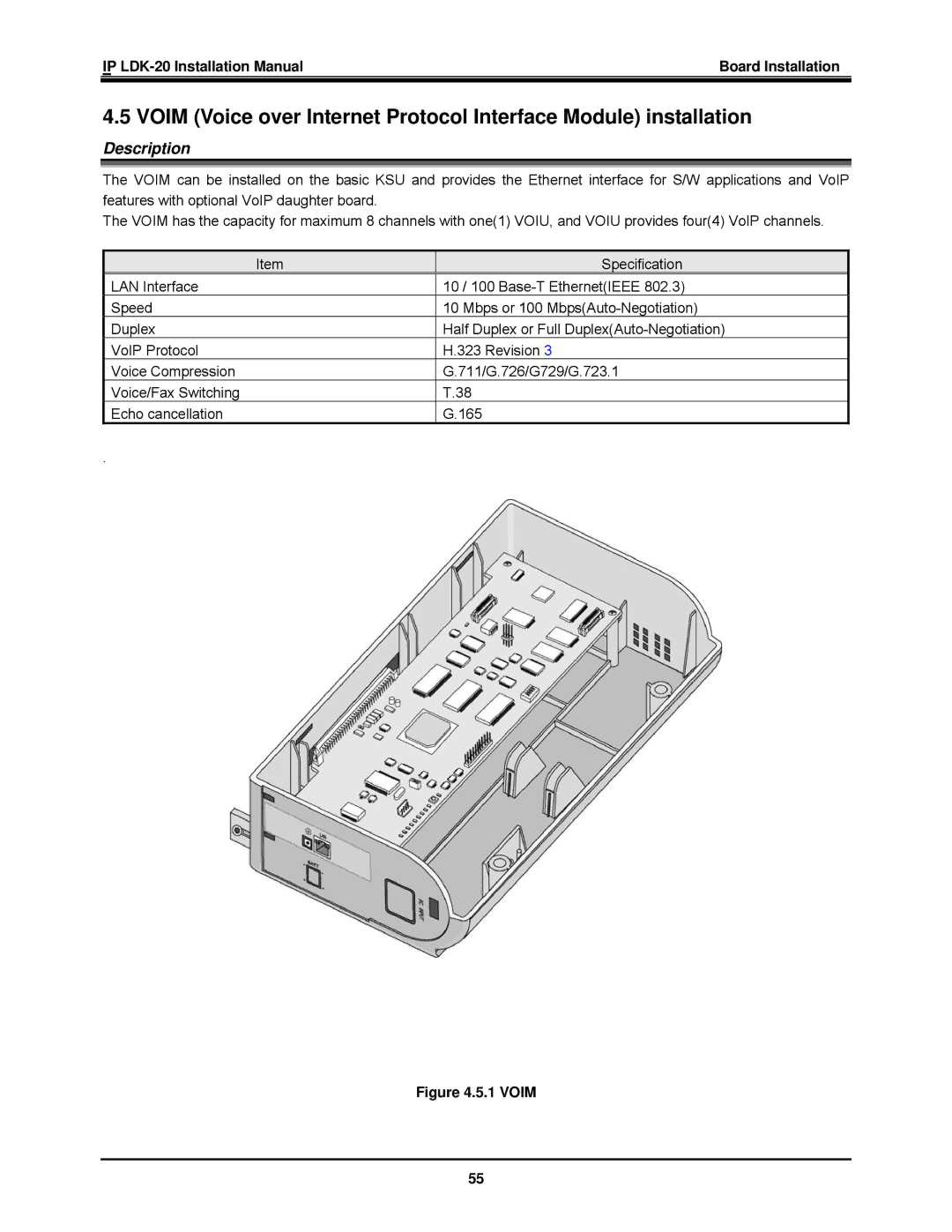 LG Electronics IP LDK-20 installation manual Voim 