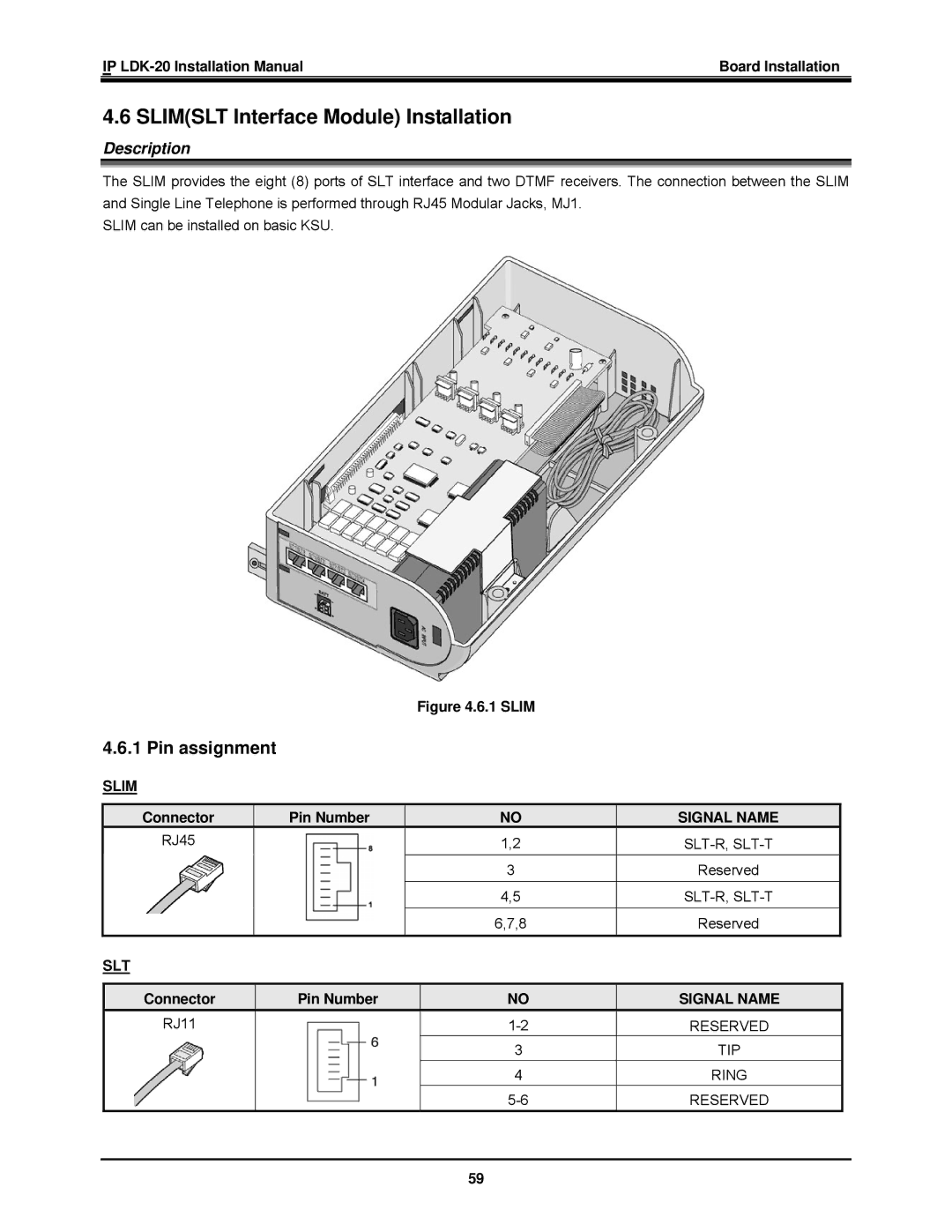 LG Electronics IP LDK-20 installation manual Slimslt Interface Module Installation 