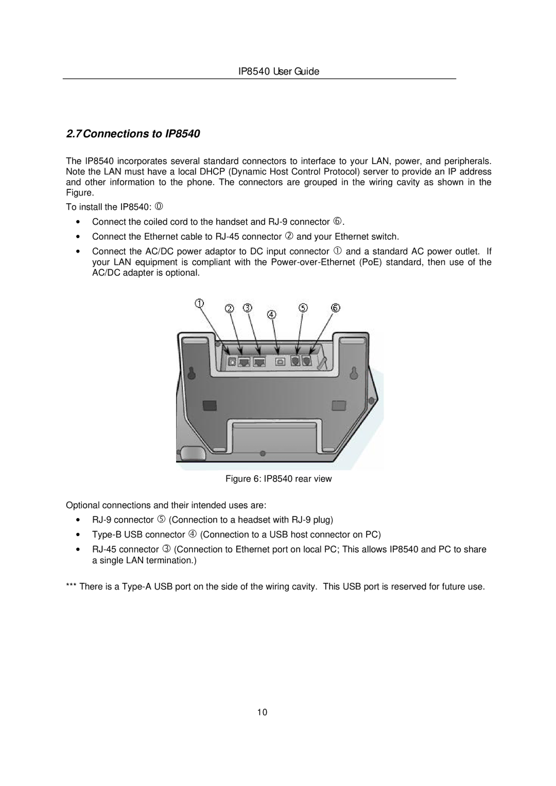 LG Electronics manual Connections to IP8540 