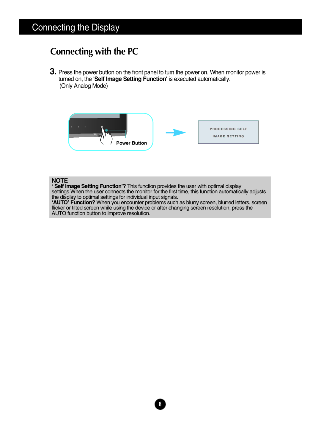 LG Electronics IPS226V owner manual Only Analog Mode 