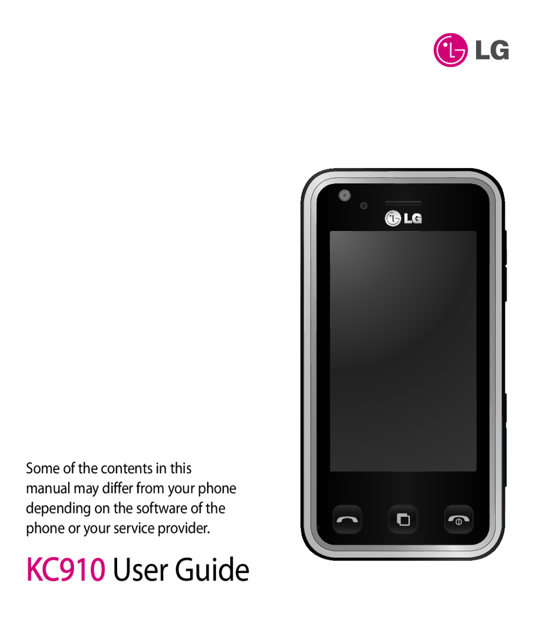 LG Electronics manual KC910 User Guide 