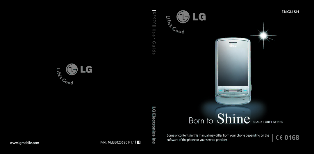 LG Electronics KE970 manual English 