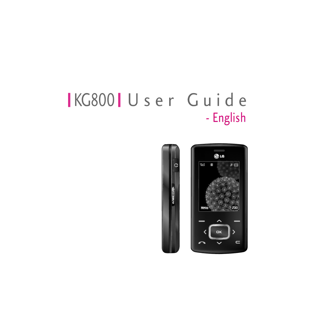 LG Electronics KG800 manual E r G u i d e 