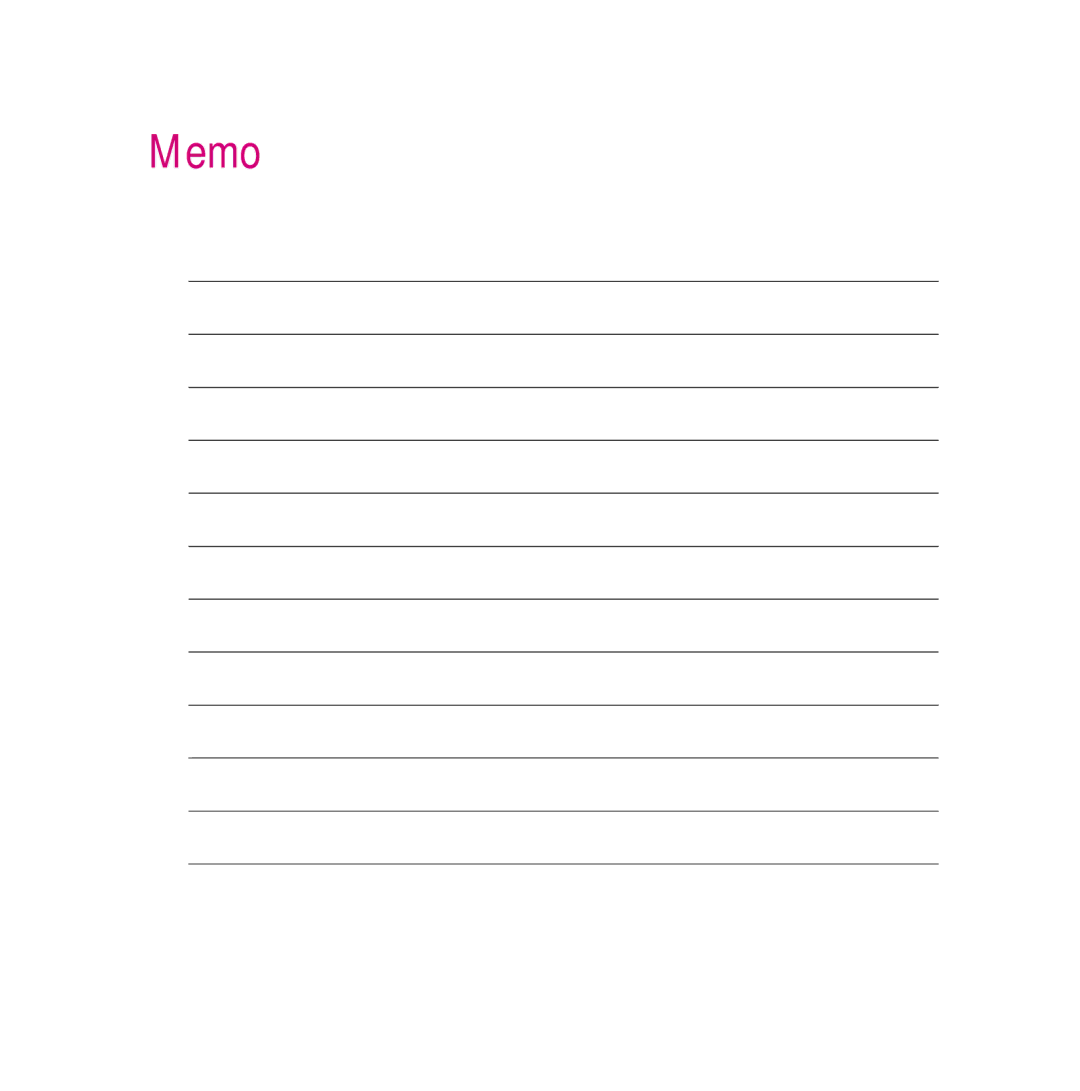 LG Electronics KG800 manual Memo 