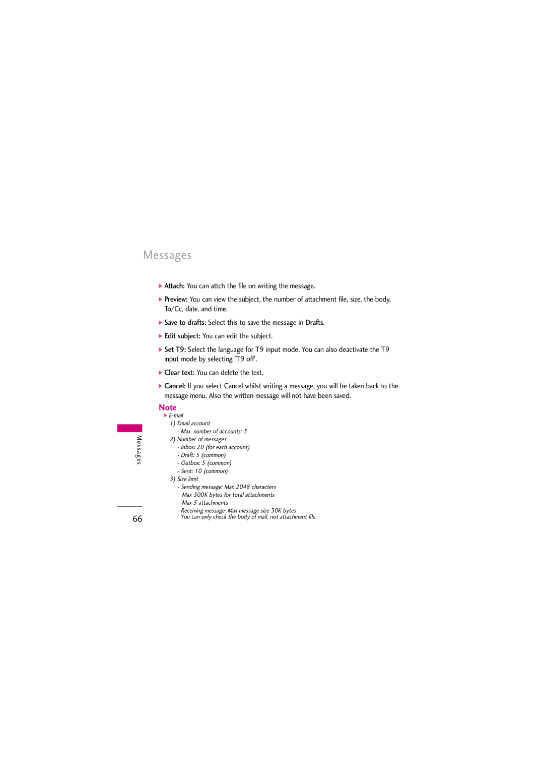 LG Electronics KG810 manual Messages 