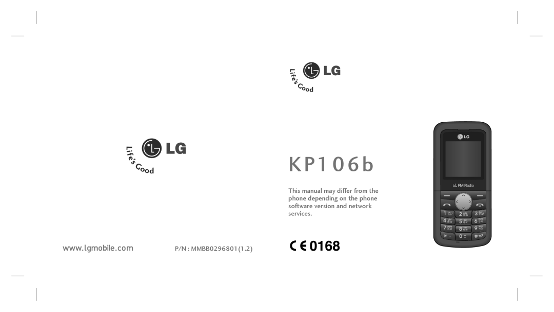 LG Electronics MMBB0296801, KP106b manual 1 0 6 b 