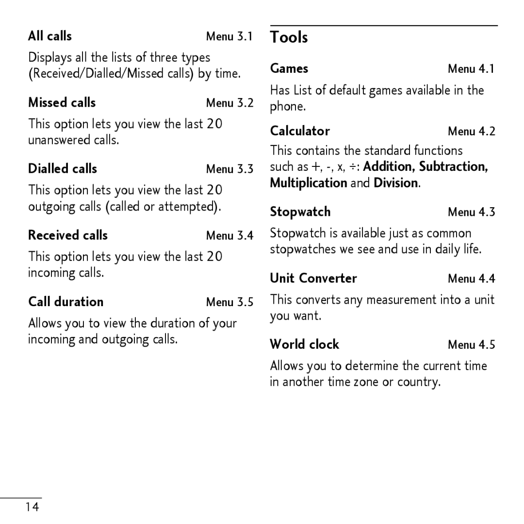 LG Electronics MMBB0, KP107B manual Tools 