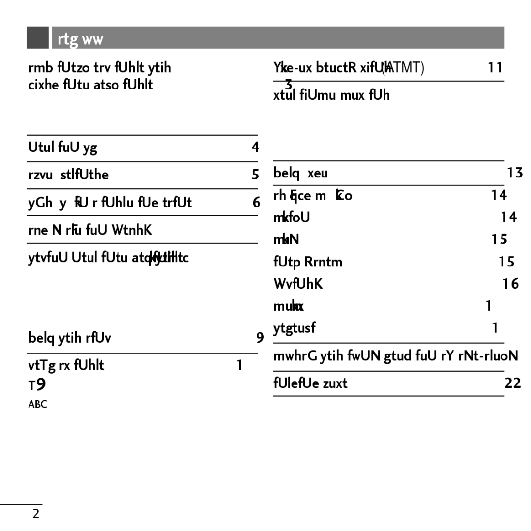 LG Electronics KP107B, MMBB0 manual RJítg Jô„ww, Btuz mkÏgt btuz „efU btuz, Xtul fiUmu mux fUhü Rhkdxtul, „fUlefUe zuxt 