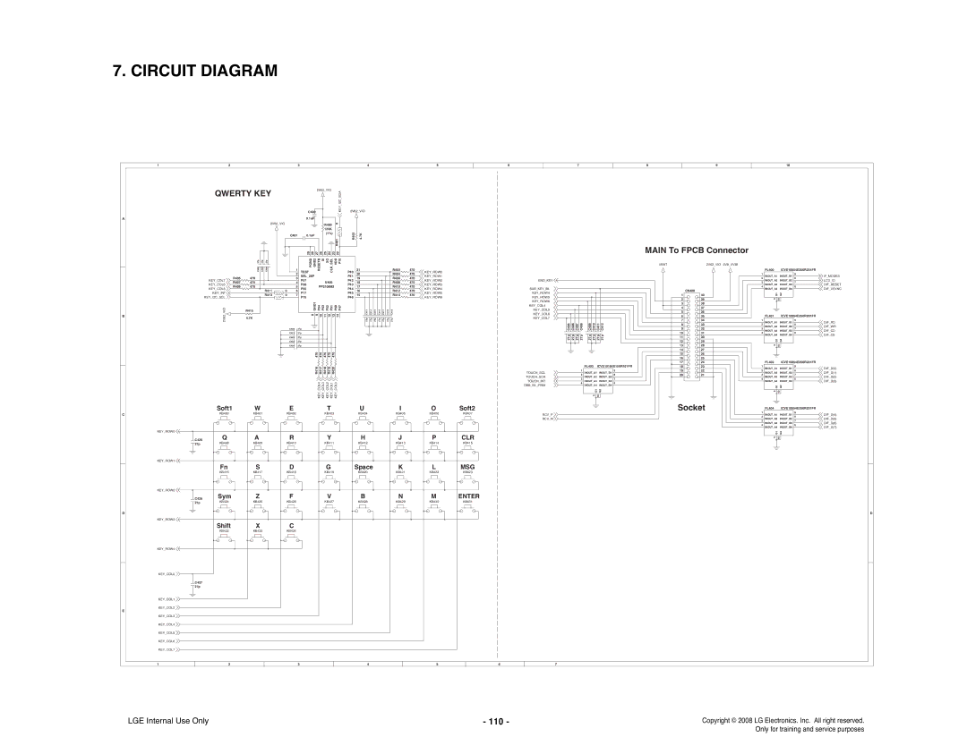 LG Electronics KS360 service manual 110, Qwerty KEY 