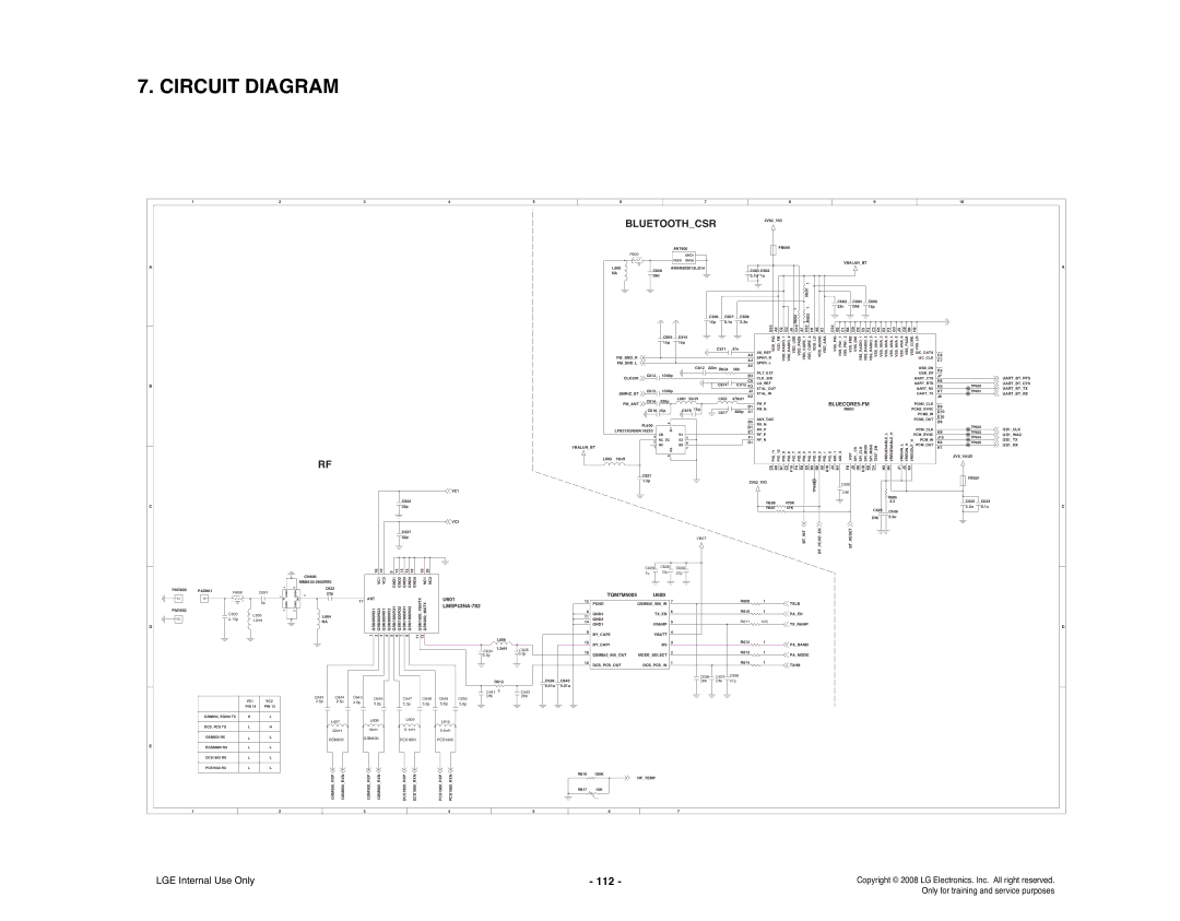 LG Electronics KS360 service manual 112, Bluetoothcsr 2V62VIO 