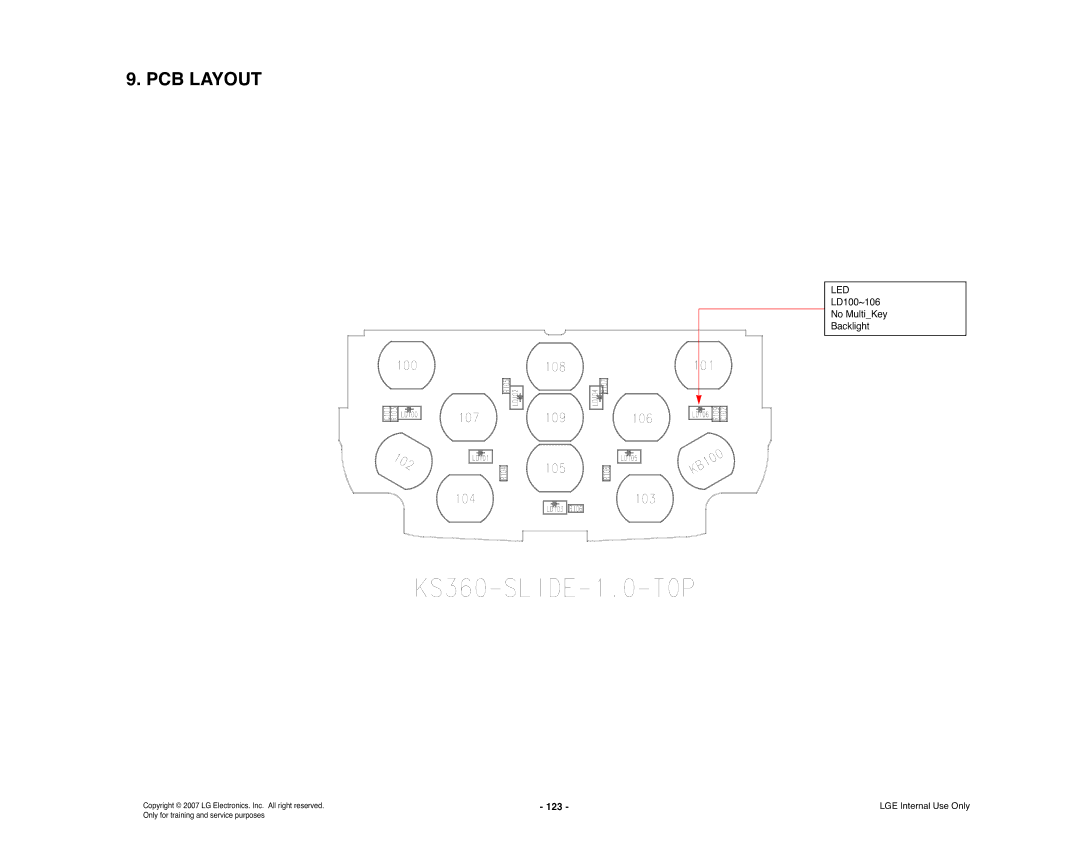 LG Electronics KS360 service manual LD100~106 No MultiKey Backlight, 123 