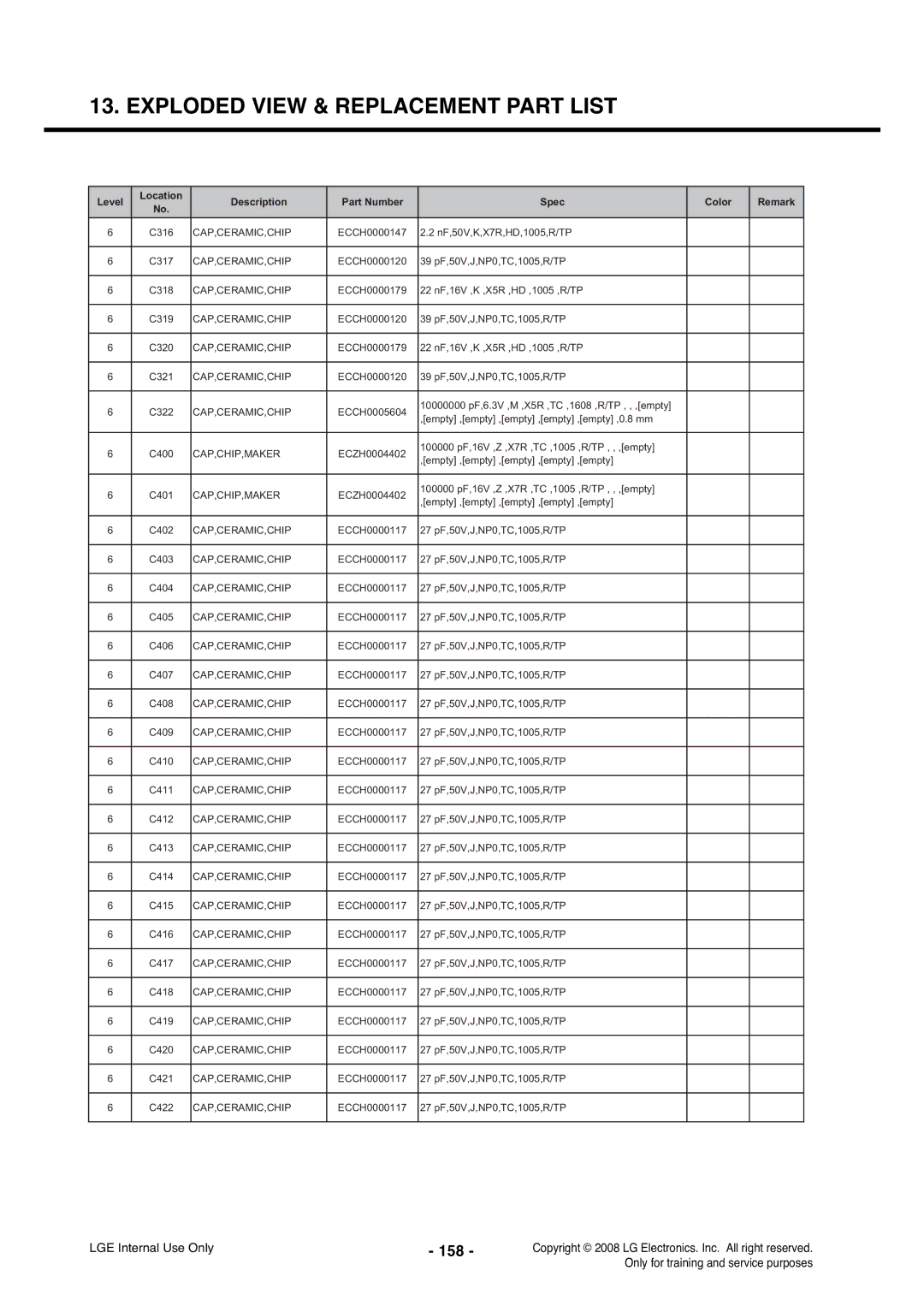 LG Electronics KS360 service manual 158 