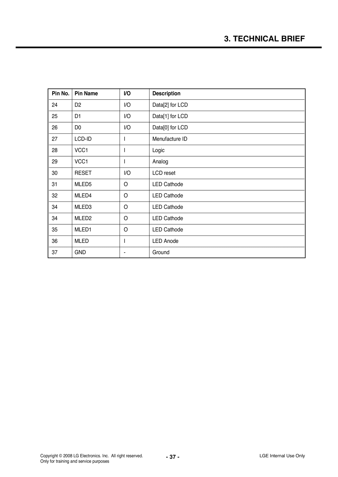 LG Electronics KS360 service manual Lcd-Id, VCC1, Reset, MLED5, MLED4, MLED3, MLED2, MLED1, Mled 