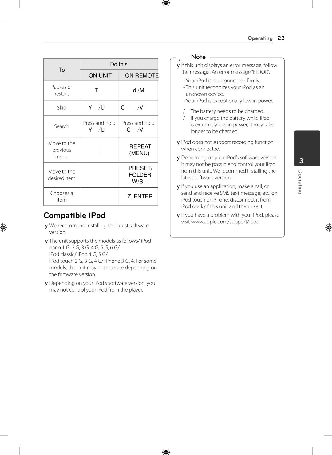 LG Electronics KSM1506 owner manual Compatible iPod, On Unit On Remote, Menu, Zenter 