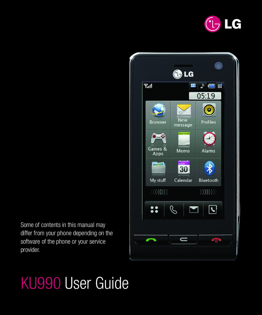 LG Electronics manual KU990 User Guide 