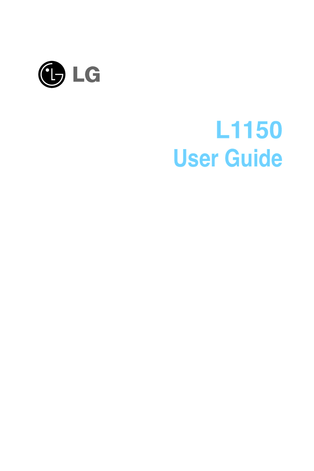 LG Electronics manual L1150 User Guide 