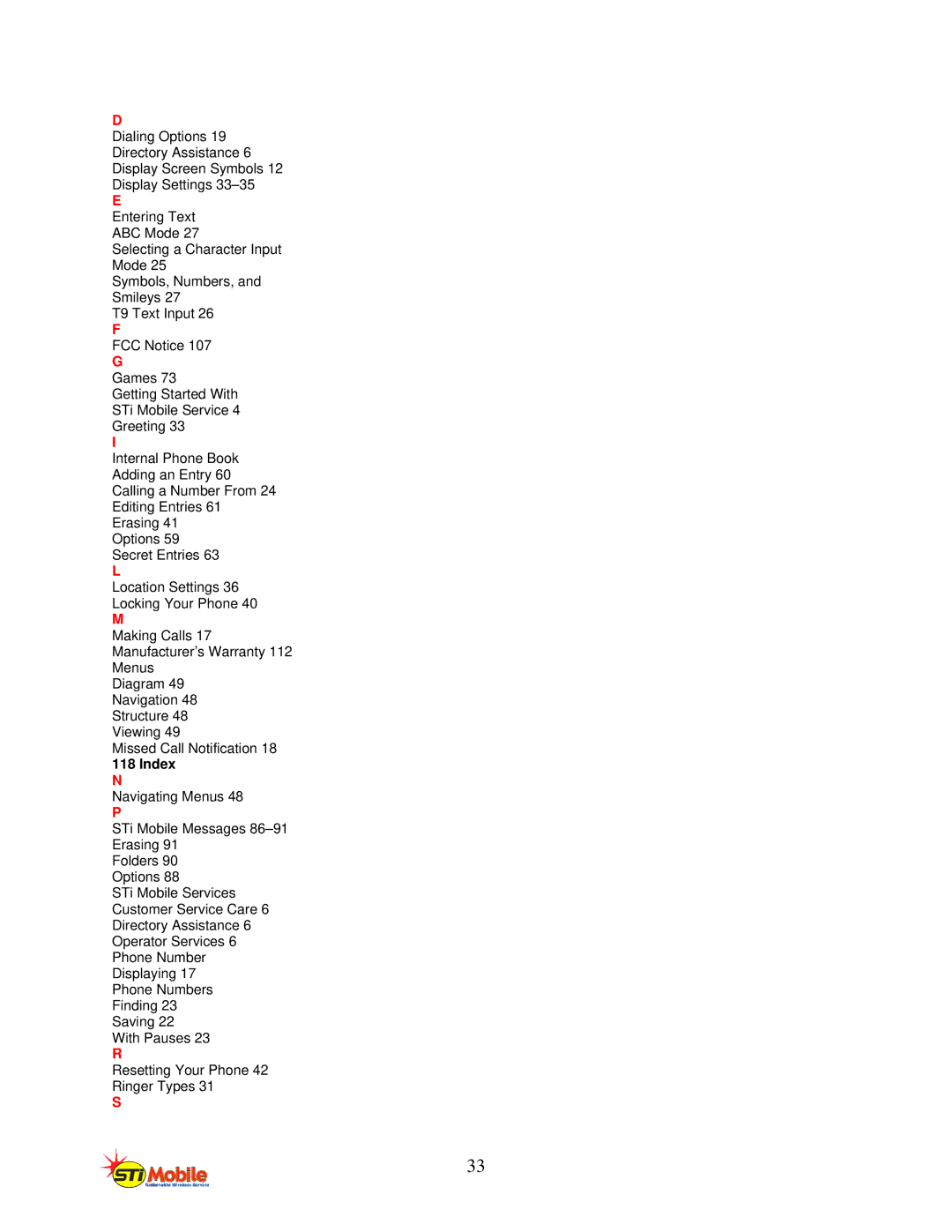 LG Electronics L1200 manual Index 