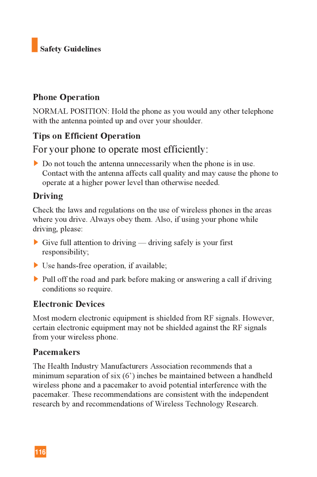 LG Electronics L1400 manual Phone Operation, Safety Guidelines 