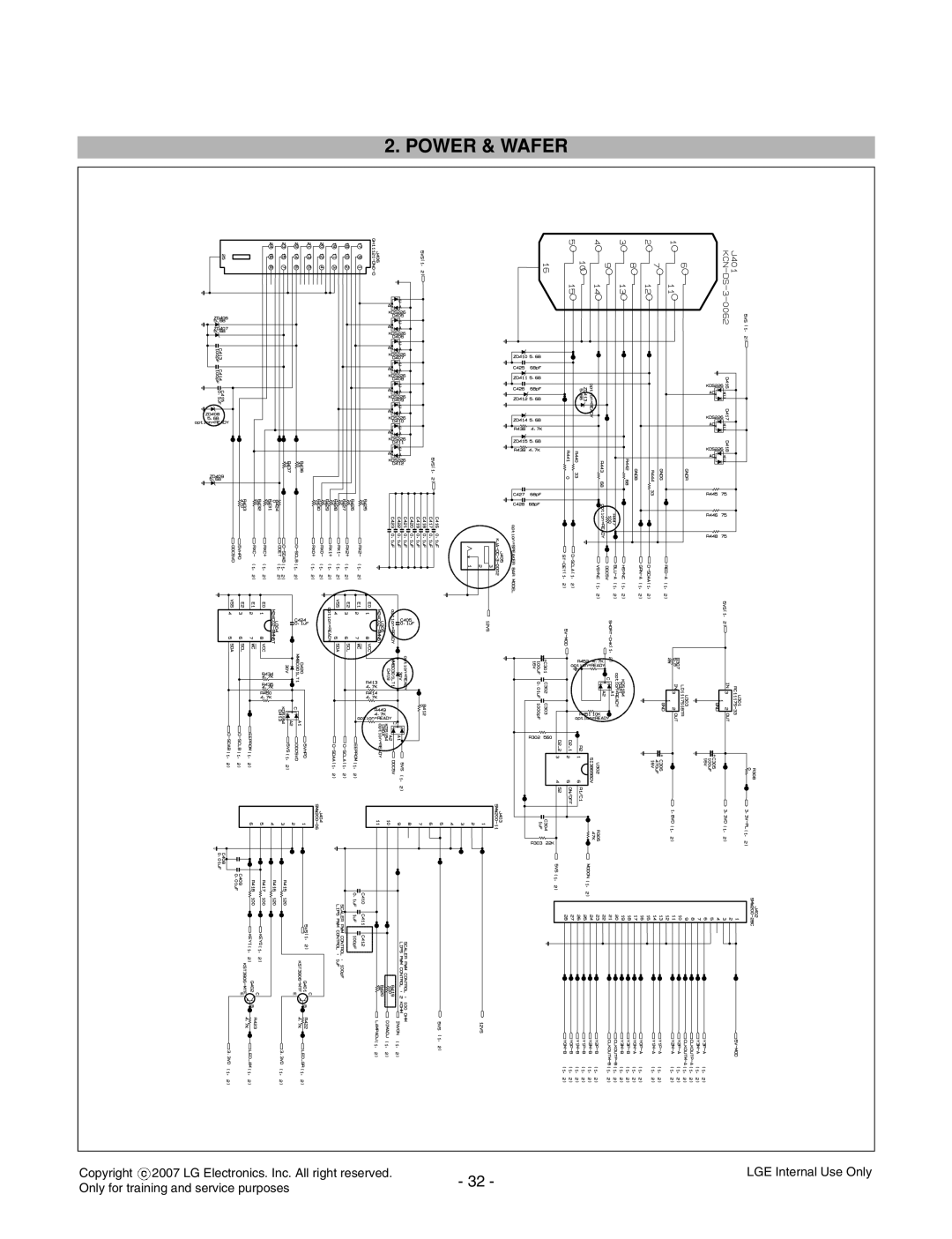 LG Electronics L1933TR, L1733TR service manual Power & Wafer, LGE Internal Use Only, Only for training and service purposes 