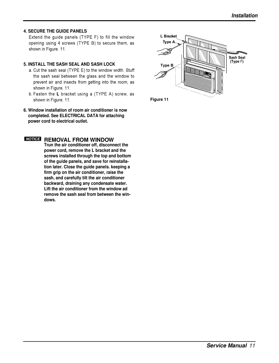 LG Electronics HB8004RB4, L8004RY4, HB8004RA4, M1004R, M8004RY4 Secure the Guide Panels, Install the Sash Seal and Sash Lock 