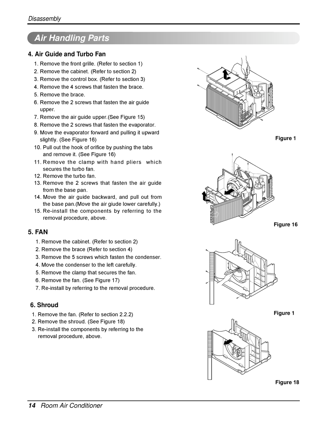 LG Electronics L8004RY4, HB8004RA4, HB8004RB4, M1004R, M8004RY4 Air Handling Parts, Air Guide and Turbo Fan, Shroud 