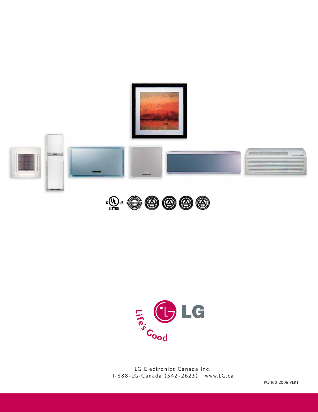 LG Electronics LA090CPI, LA090HPI, LA090CPO manual LG Electronics Canada Inc 